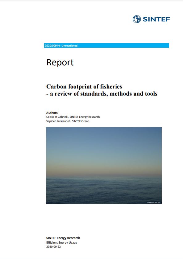 Carbon footprint of fisheries – a review of standards, methods and tools